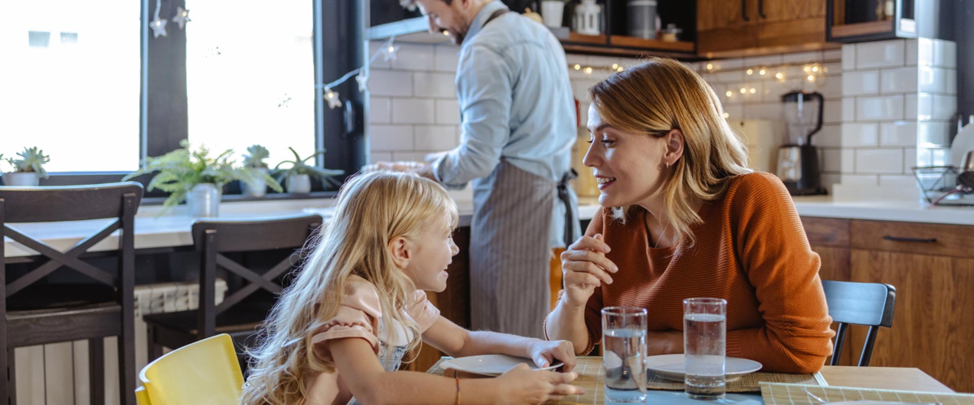 Family eating